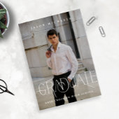 Stijlvolle type foto afstuderen partij kaart