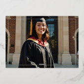 Stijlvolle Typografie Afstuderen Foto Folie Kaart (Achterkant)