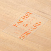 Stijlvolle typografie Bold Bright Transparent Wedd Acryl Uitnodigingen (Laagn)