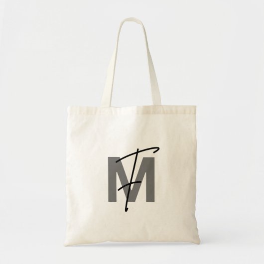 Stijlvolle typografie boodschappentas tote bag (Voorkant)