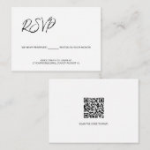 Stijlvolle Typografie E-mail RSVP Gold script QR c Informatiekaartje (Voorkant / Achterkant)