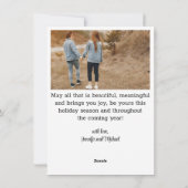 stijlvolle typografie getrouwd & blij 4 foto colla feestdagenkaart (Achterkant)