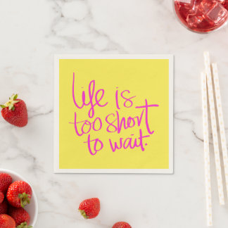 "Stijlvolle typografie in Alluring Pink" Servet