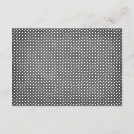 Stijlvolle typografie krijtbord trouwreceptiekaart informatiekaartje (Achterkant)