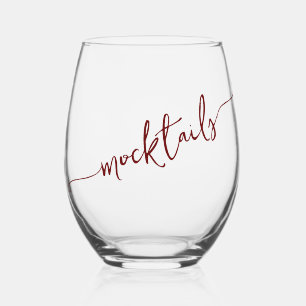 Stijlvolle typografie Mocktails Wijnglas Zonder Voet