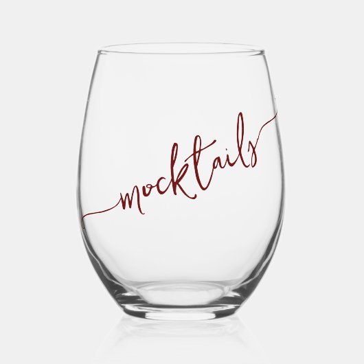 Stijlvolle typografie Mocktails Wijnglas Zonder Voet (Voorkant)