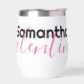 Stijlvolle Typografie Naam Valentijn Waterfles (Links)