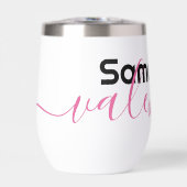 Stijlvolle Typografie Naam Valentijn Waterfles (Voorkant)