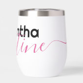 Stijlvolle Typografie Naam Valentijn Waterfles (Achterkant)