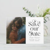 Stijlvolle Typografie QR-code voor foto opslaan Da Save The Date (Staand voorkant)