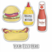 Stijlvolle Typografie Schattige Kleurrijke Hamburg Sticker (Voorkant)