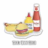 Stijlvolle typografie Schattige Kleurrijke Hamburg Sticker (Voorkant)