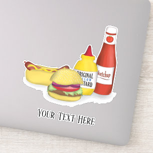 Stijlvolle typografie Schattige Kleurrijke Hamburg Sticker