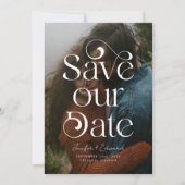 Stijlvolle Typografie van de Bekleding sparen de D Save The Date (Voorkant)