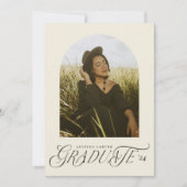 Stijlvolle Typografische Arch Afstuderen Aankondig Aankondiging (Voorkant)