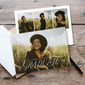 Stijlvolle typografische Multi Photo Afstuderen Ka Aankondiging