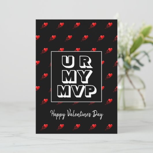 Stijlvolle U R MY MVP-Valentijnsdag Feestdagenkaart (Staand voorkant)