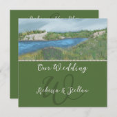 Stijlvolle uitgelijnde uitnodiging voor weddenscha (Voorkant / Achterkant)