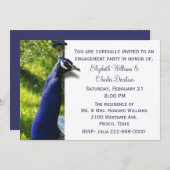 Stijlvolle uitnodiging van de Peacock Engagement P (Voorkant / Achterkant)