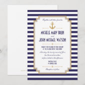 Stijlvolle uitnodiging voor aangepaste huwelijk (Voorkant / Achterkant)