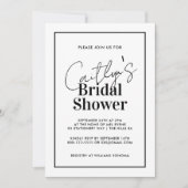 Stijlvolle uitnodiging voor Black en White Bridal  (Voorkant)