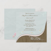 Stijlvolle uitnodiging voor dansoverwegingen meisj (Voorkant / Achterkant)