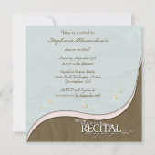 Stijlvolle uitnodiging voor dansoverwegingen meisj (Voorkant)