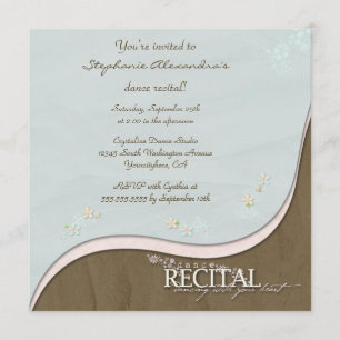 Stijlvolle uitnodiging voor dansoverwegingen meisj