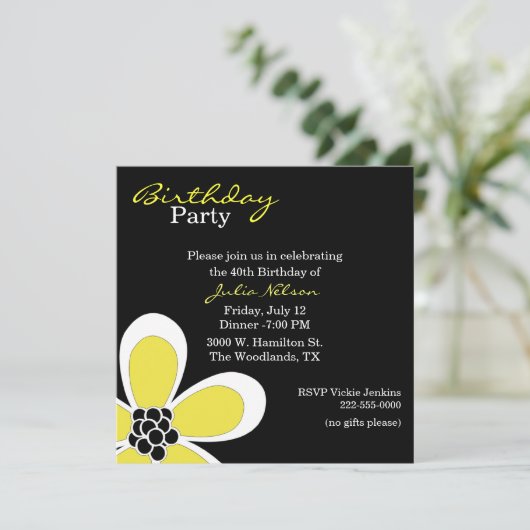 Stijlvolle uitnodiging voor de dag van de dag in d (Staand voorkant)