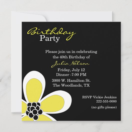 Stijlvolle uitnodiging voor de dag van de dag in d (Voorkant)