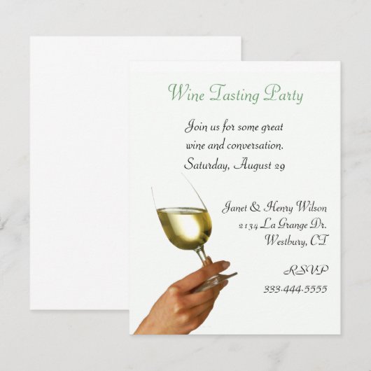 Stijlvolle uitnodiging voor een partij bij het bra (Voorkant / Achterkant)