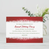 Stijlvolle uitnodiging voor een rode en witte fees (Staand voorkant)