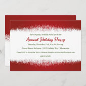 Stijlvolle uitnodiging voor een rode en witte fees (Voorkant / Achterkant)