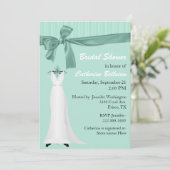 Stijlvolle uitnodiging voor groene bridal van Mint (Staand voorkant)