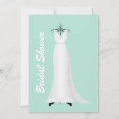 Stijlvolle uitnodiging voor groene bridal van Mint (Achterkant)