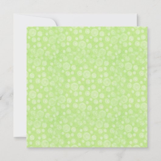 Stijlvolle uitnodiging voor groene en bruin Baby s (Achterkant)