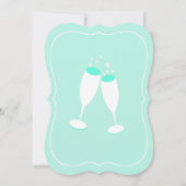 Stijlvolle uitnodiging voor groene mengeling (Achterkant)