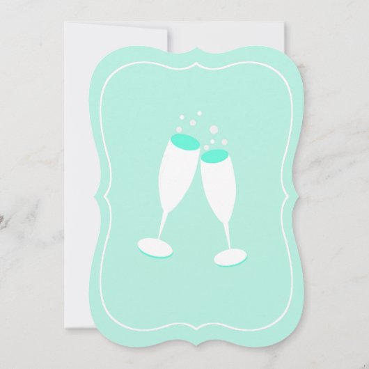 Stijlvolle uitnodiging voor groene mengeling (Achterkant)