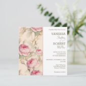 Stijlvolle  uitnodiging voor het huwelijk (Staand voorkant)