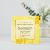 Stijlvolle uitnodiging voor moderne geel huwelijk (Staand voorkant)