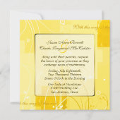 Stijlvolle uitnodiging voor moderne geel huwelijk (Voorkant)