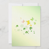 Stijlvolle uitnodiging voor Shamrock Wedding (Achterkant)