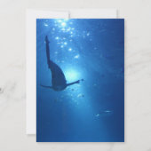 Stijlvolle uitnodigingen van de onderzeese blauwe  (Achterkant)