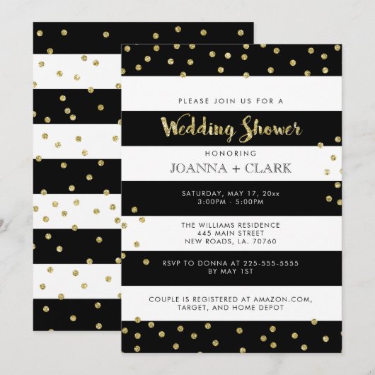 Stijlvolle uitnodigingen voor huwelijksfeest (Voorkant / Achterkant)