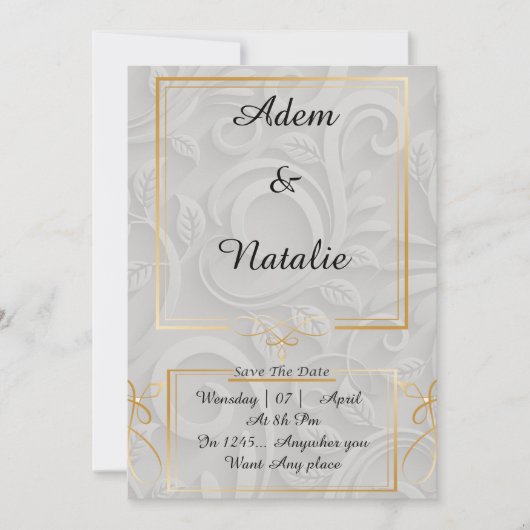 Stijlvolle uitnodigingskaart kaart (Voorkant)