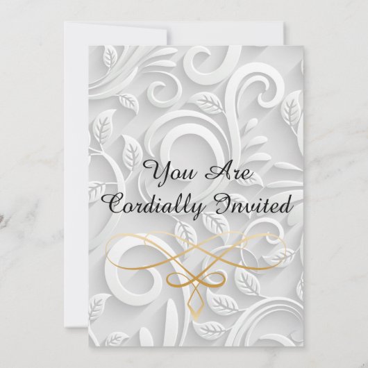 Stijlvolle uitnodigingskaart kaart (Achterkant)