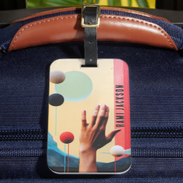 Stijlvolle Unieke Abstracte Autistische Retro Naam Bagagelabel