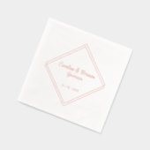 Stijlvolle unieke geometrische vierkante rand inge folie servetten (Links)