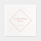 Stijlvolle unieke geometrische vierkante rand inge folie servetten (Voorkant)