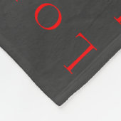 Stijlvolle Unieke Grijs Rode Liefde Trouwdag Fleece Deken (Hoek)